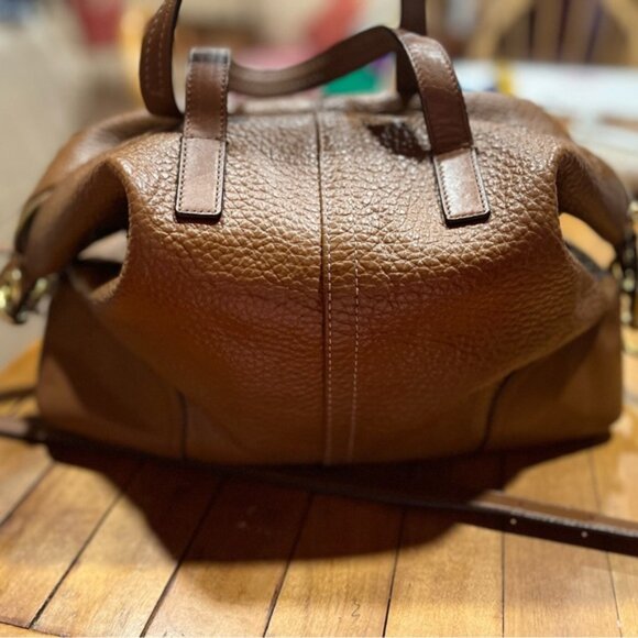 Coach Handbags - Coach Hadley Luxe Grain Leather Zip Satchel